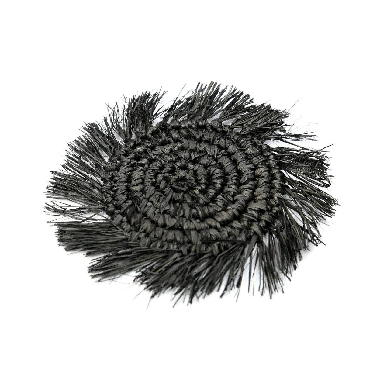 Raffia Coaster - Black