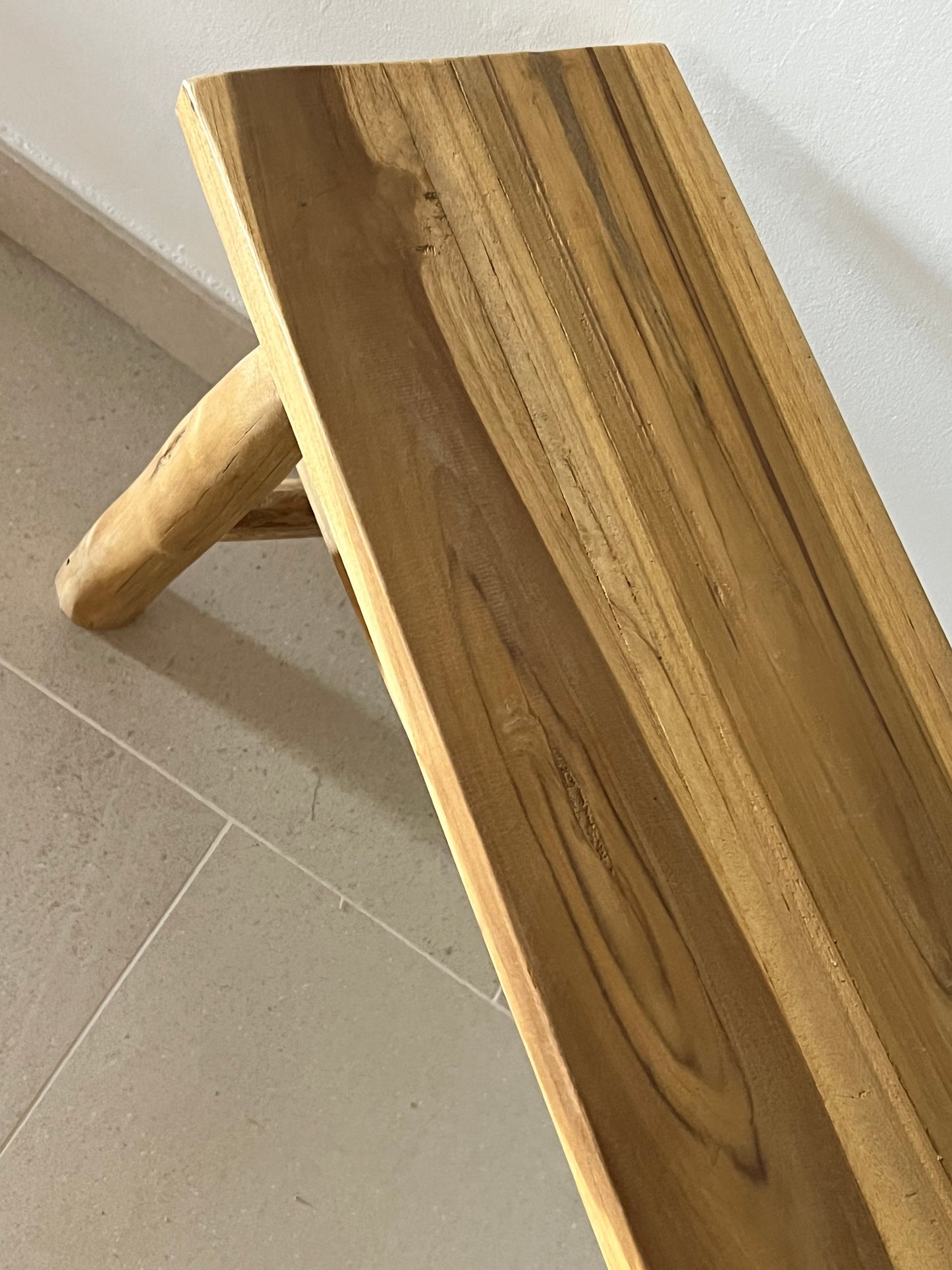 Raw Teak Bench