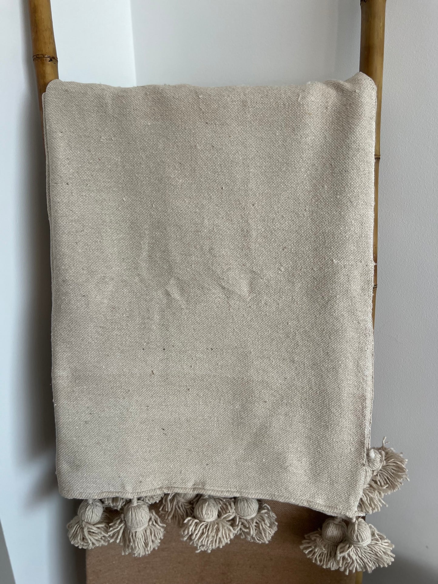 The Tassel Throw - Beige