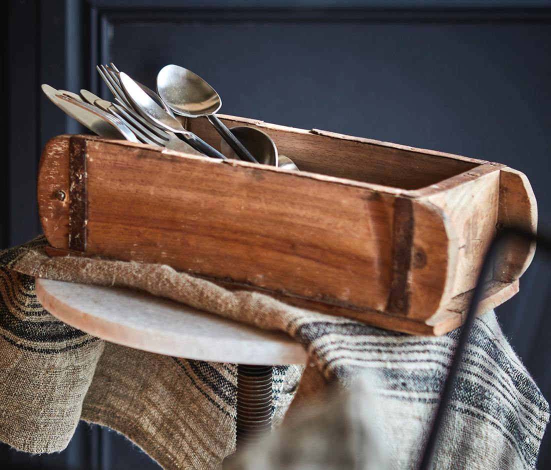 Caja de almacenaje vintage - Natural