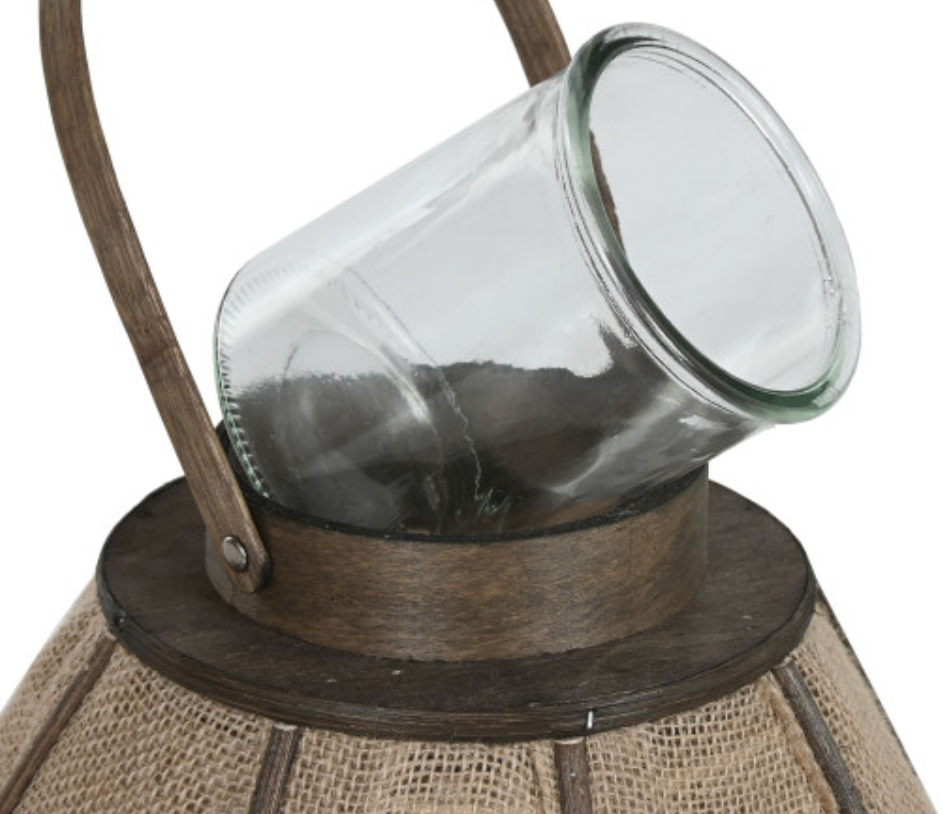 Jute & Bamboo Lantern - Large