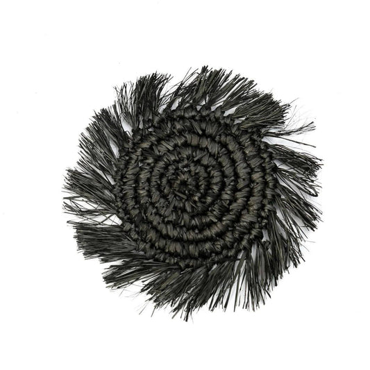 Raffia Coaster - Black