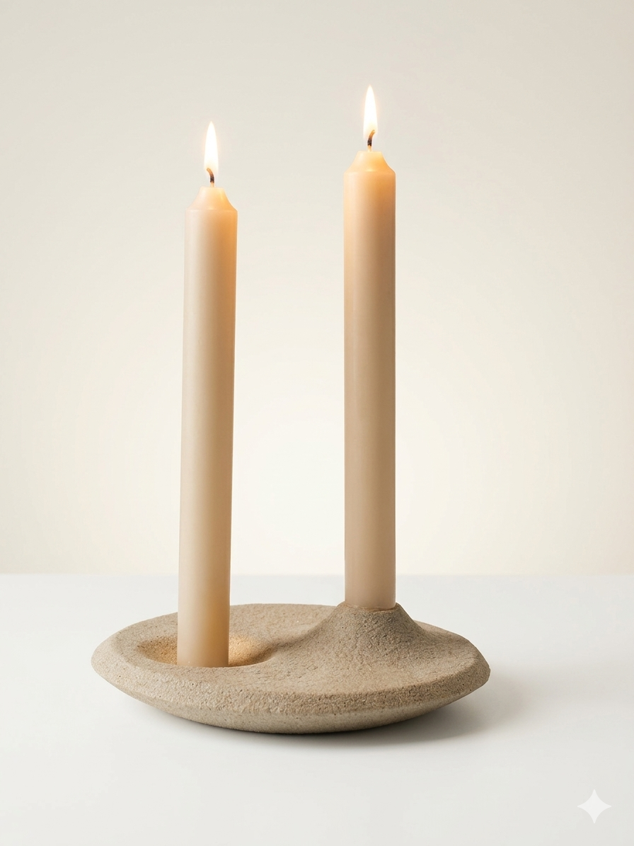 Eclipse Collection - Double Candle Holder
