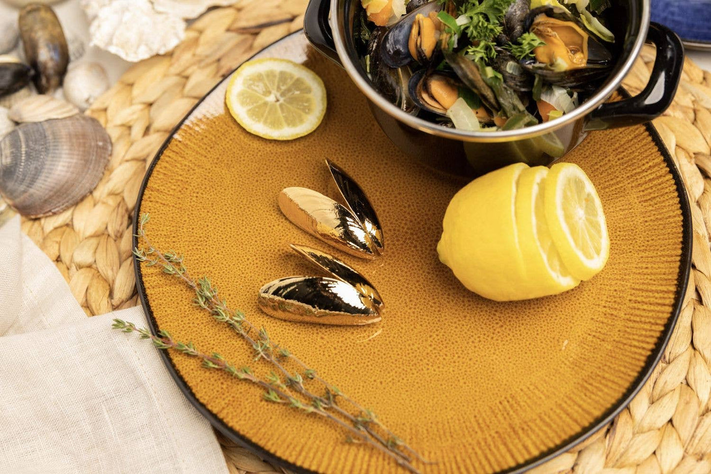 Mussel Cutlery - Gold Plated