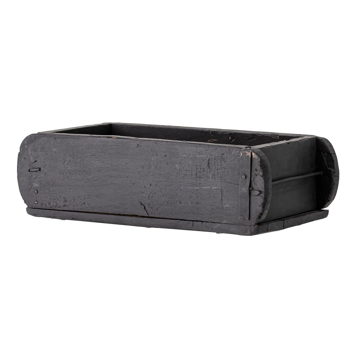 Reclaimed wood storage box - Black