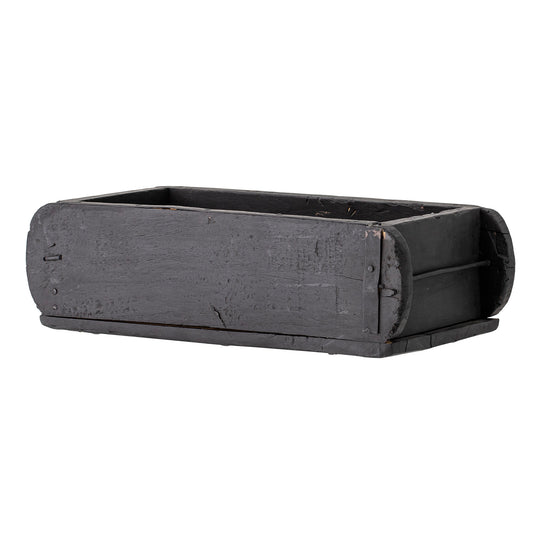Reclaimed wood storage box - Black