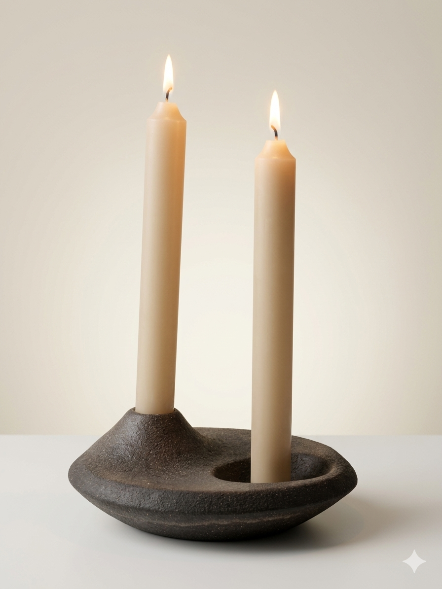 Eclipse Collection - Double Candle Holder