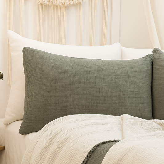 Muslin Pillowcase - Sage
