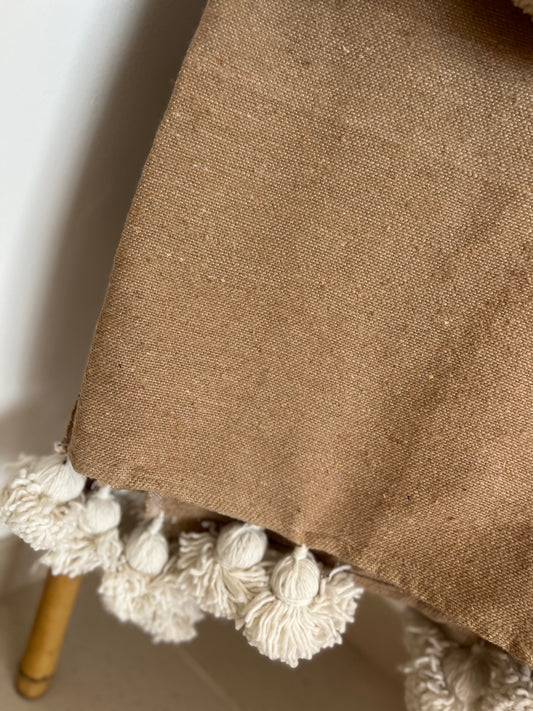 The Tassel Throw - Camel