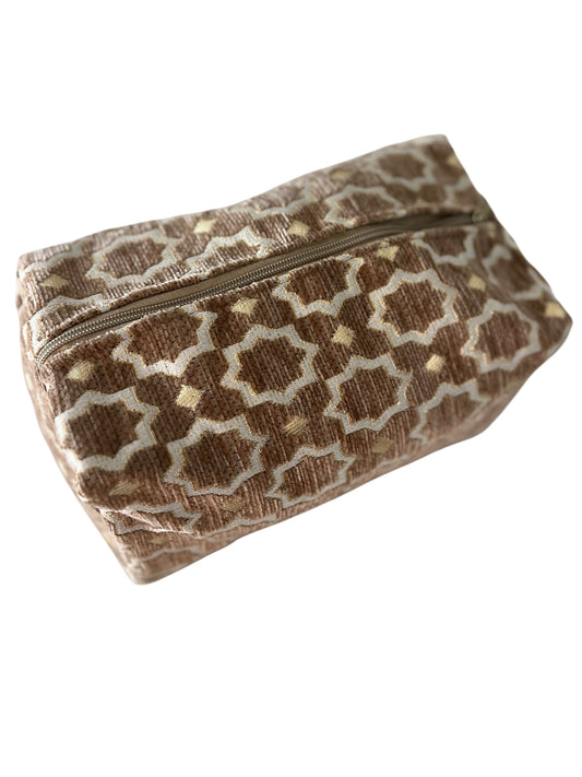 Zahara Wash Bag - Caramel