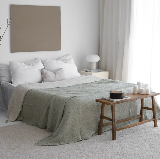 Muslin Throw - Sage