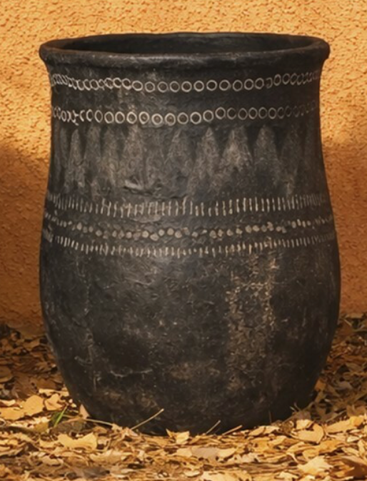 Cast Stone Planter - Black