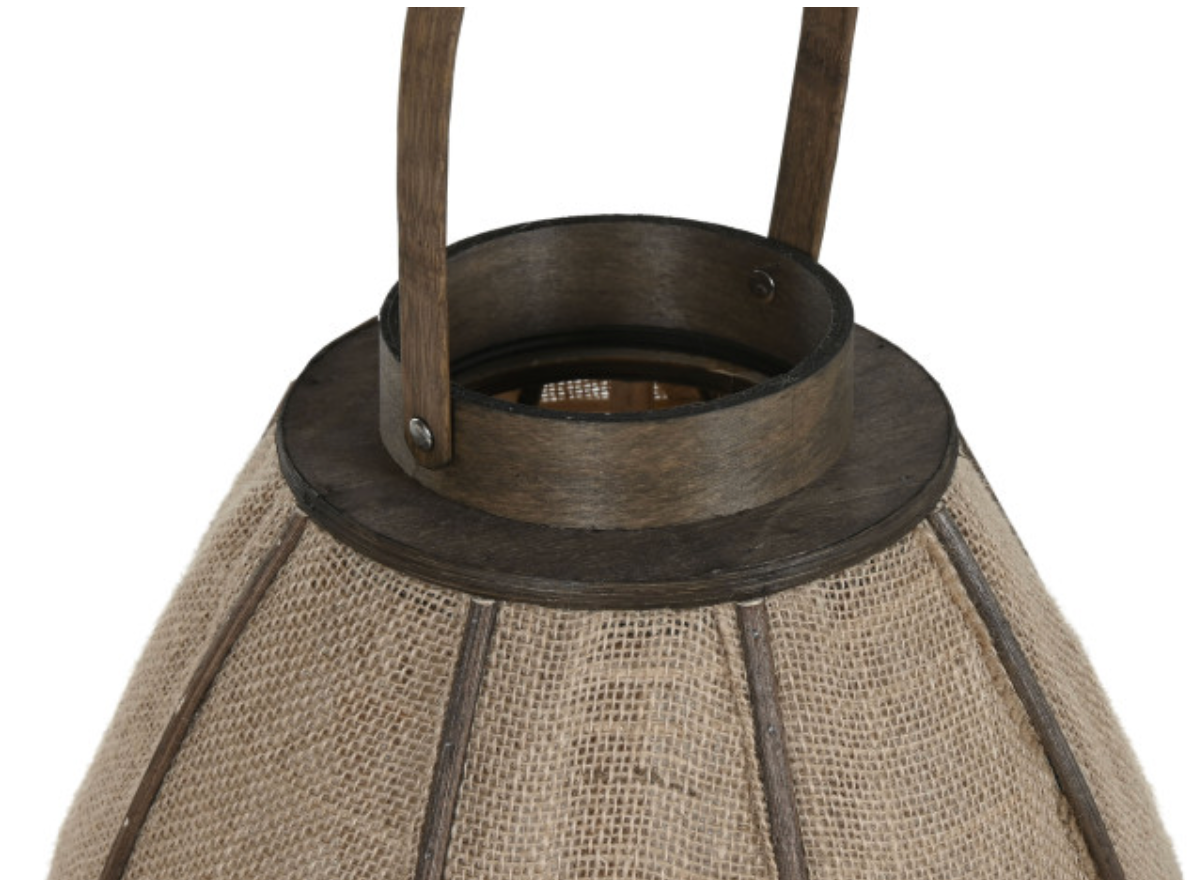 Jute & Bamboo Lantern - Large