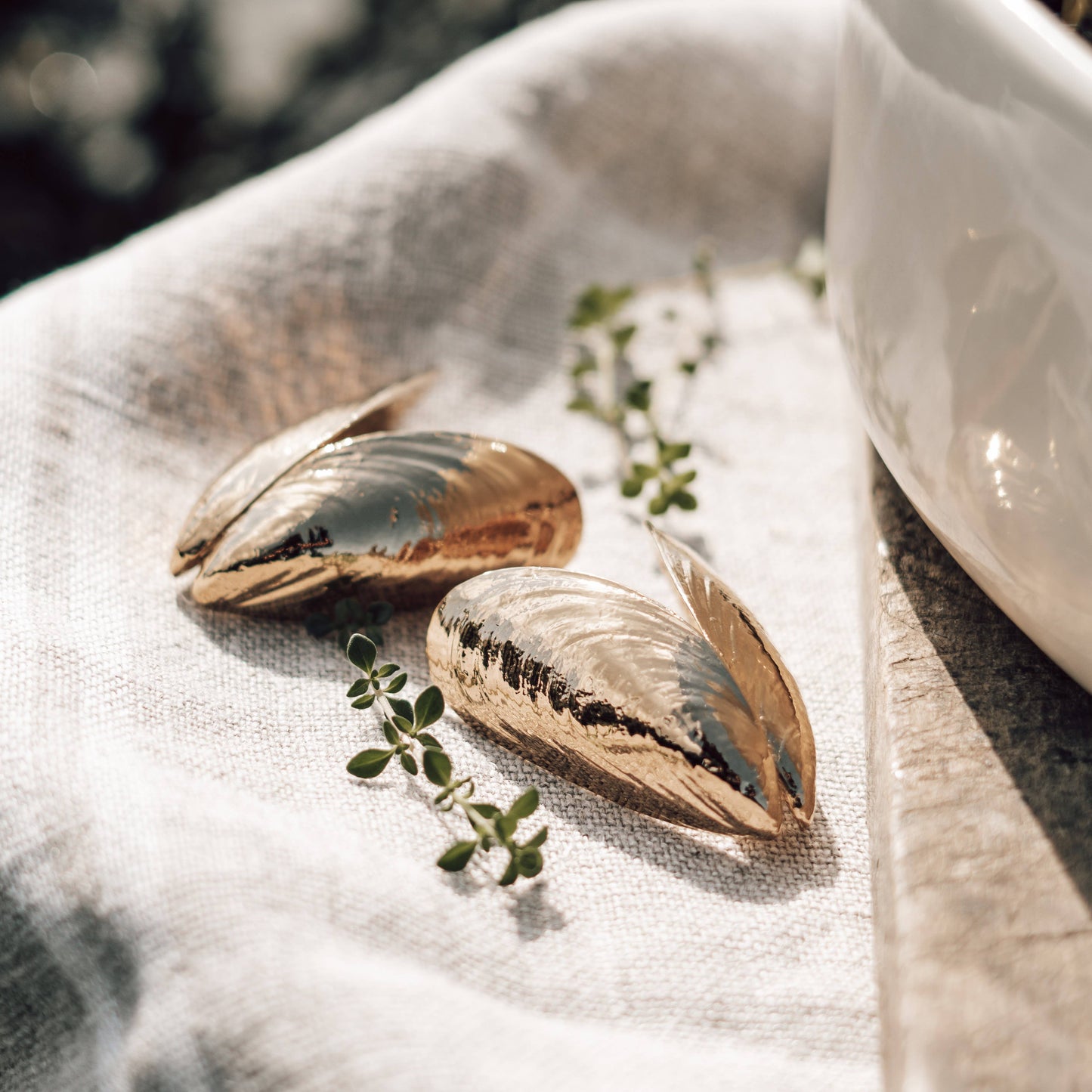 Mussel Cutlery - Gold Plated